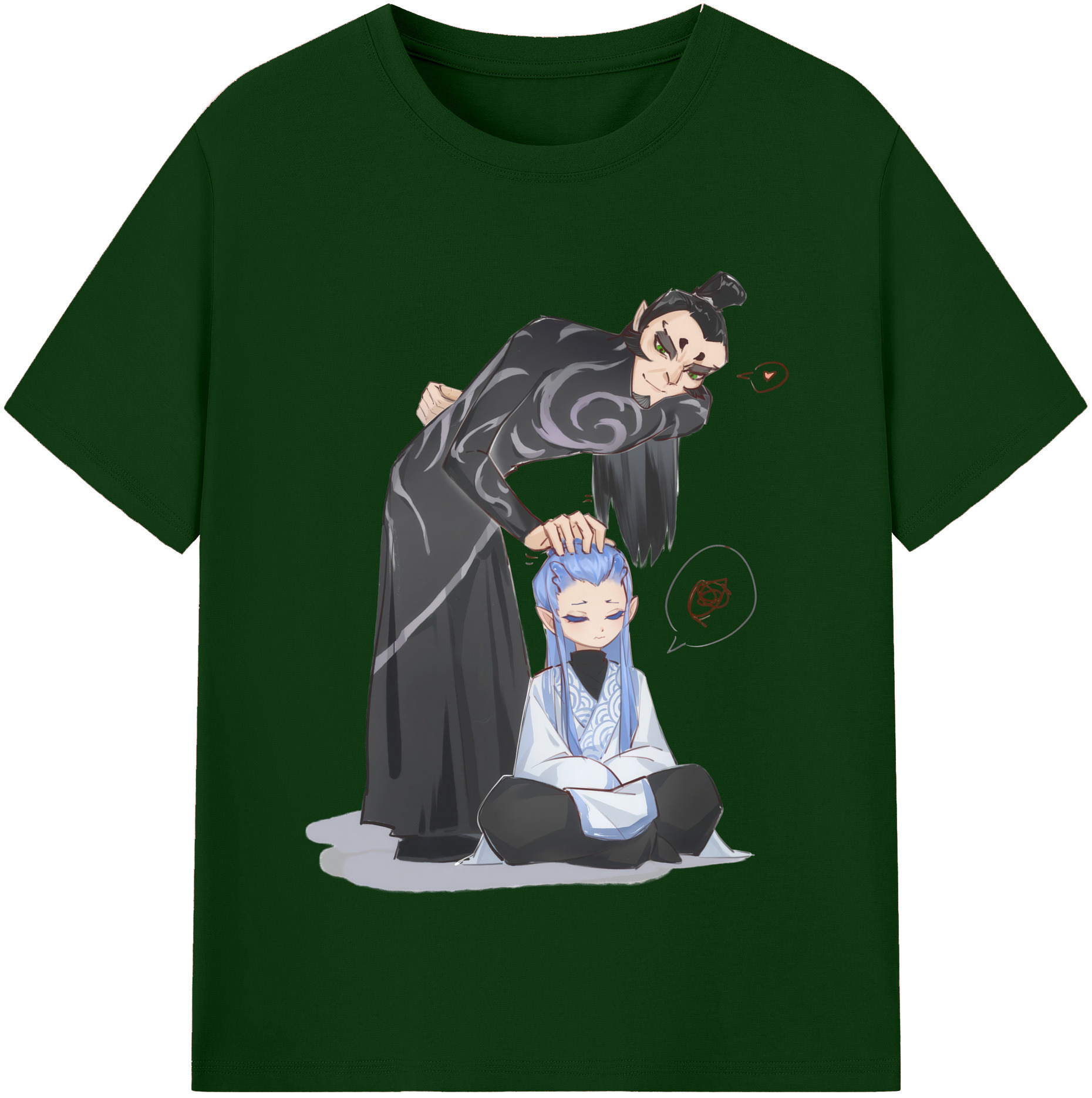 （画像用） Ne Zha 2 ナタ 魔童の大暴れ 綿100％半袖Tシャツ（フロントプリント）
